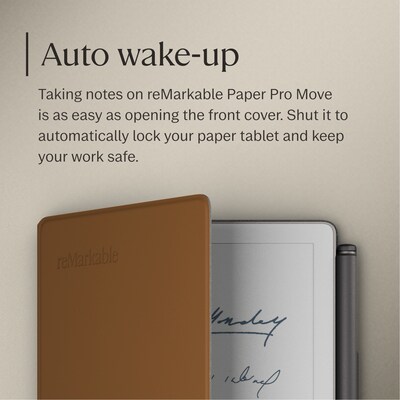 reMarkable Premium Leather Book Folio for 7.3" Paper Pro Move Paper Tablet, Brown (RM11A-1005NW)