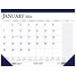 2024 House of Doolittle 22 x 17 Monthly Desk Pad Calendar, White/Blue (164-24)