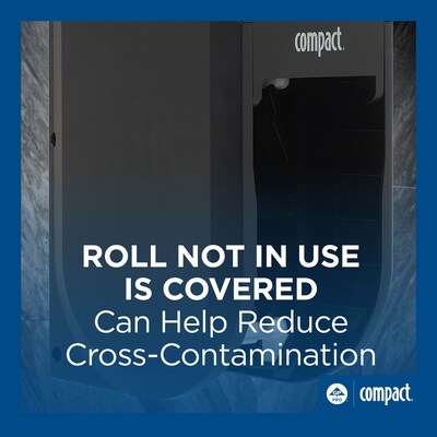 Georgia-Pacific Compact 2-Roll Coreless Toilet Paper Dispenser, Black (56790A)