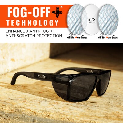 Ergodyne Skullerz SIXTEN-AFASPZ Anti-Fog Safety Glasses, G15 Gray Lens (58260)