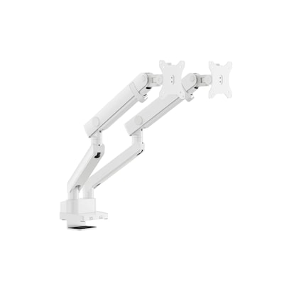 Amer Adjustable Dual Articulating Spring Monitor Arms, Up to 35 Monitors, White (HYDRA2B-W)