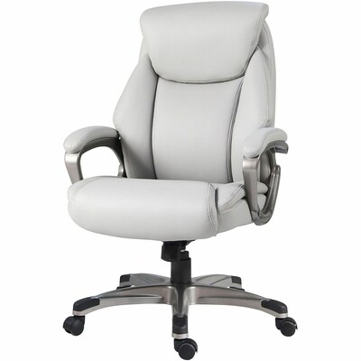 Lorell Kyros Polyurethane Swivel Executive Chair, Gray (LLR63291)