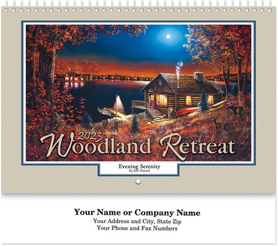 Custom Woodland Retreat Wall Cal Spiral