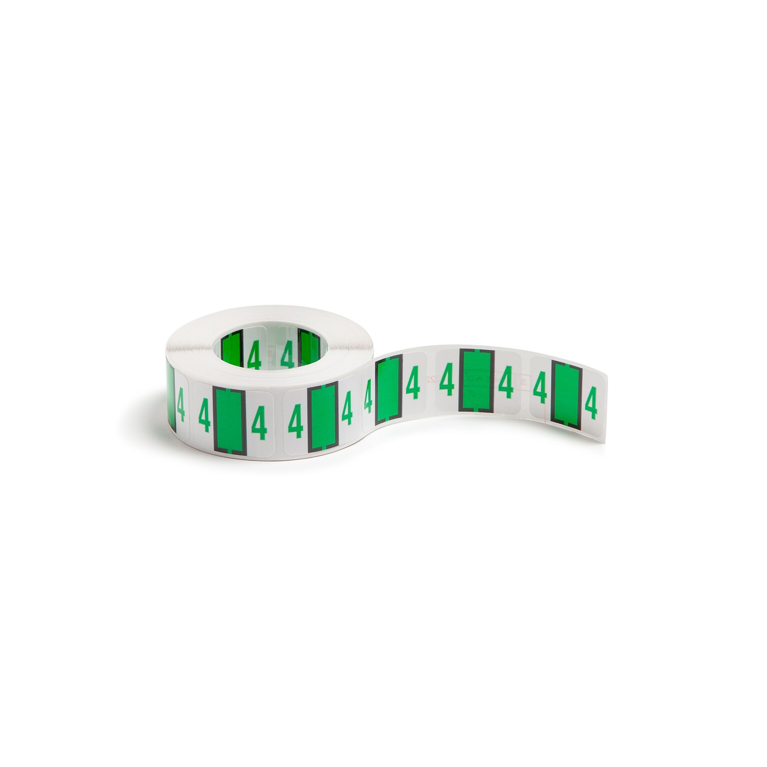 Smead BCCRN Color Coded Numeric Labels, 4,Light Green, 500/Roll (67374)