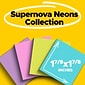 Post-it Super Sticky Notes, Supernova Neons Collection, 1 7/8" x 1 7/8", 90 Sheet/Pad, 8 Pads/Pack (622-8SSMIA)