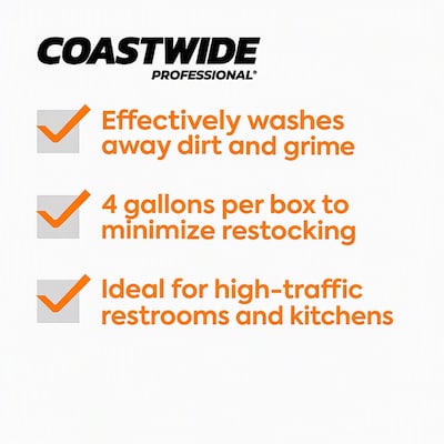 Coastwide Professional Liquid Hand Soap, Aloe & Lily Scent, 1 Gal., 4/Carton (CW155RU01-B)