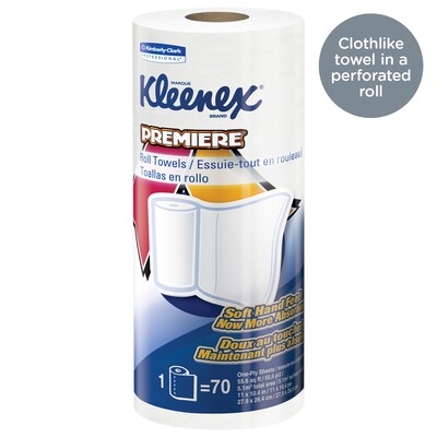 Kleenex Premiere Paper Towels, 1-ply, 70 Sheets/Roll, 24 Rolls/Pack (13964)