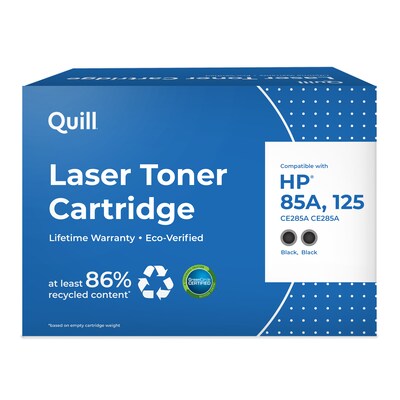 Quill Brand® Remanufactured Black Standard Yield Toner Cartridge Replacement for HP 85A (CE285A), 2/Pack (Lifetime Warranty)