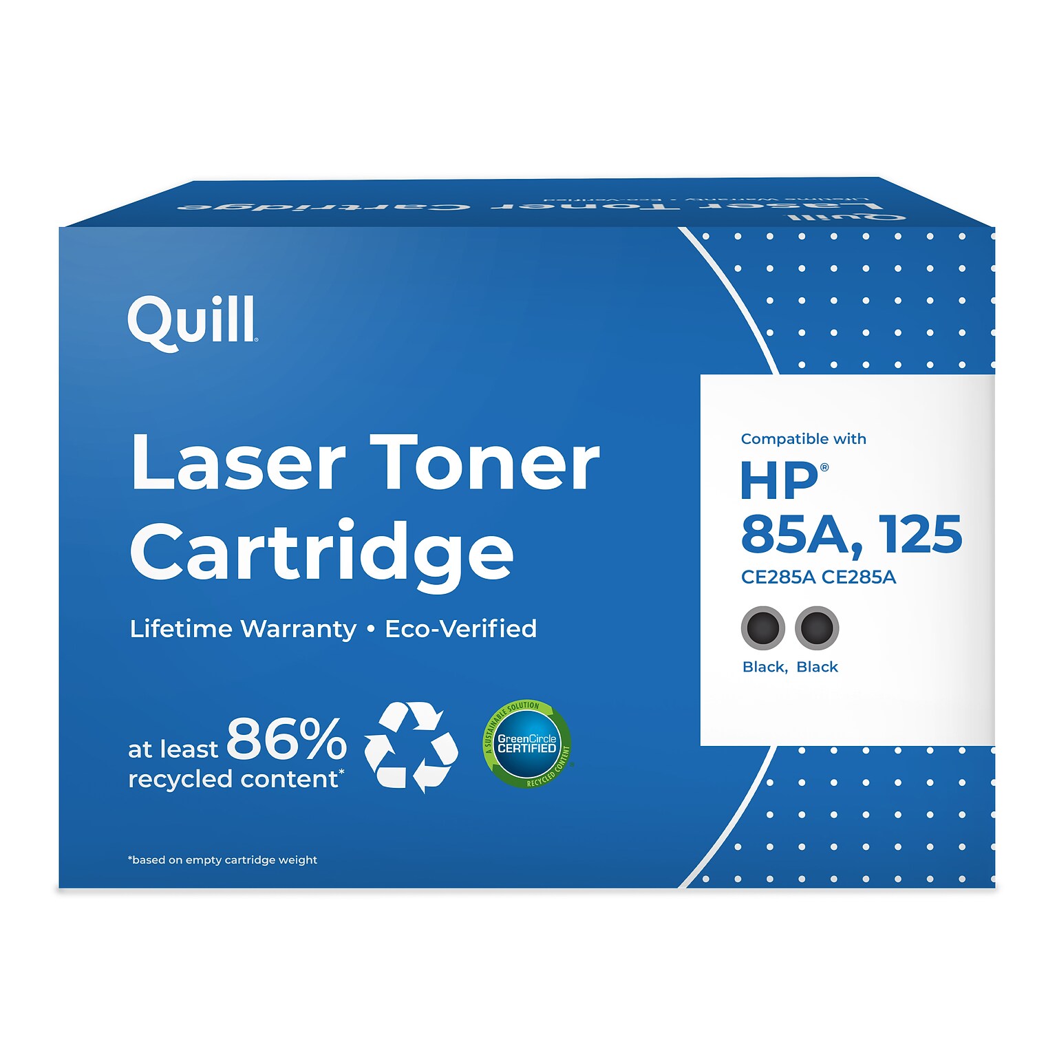 Quill Brand® Remanufactured Black Standard Yield Toner Cartridge Replacement for HP 85A (CE285A), 2/Pack (Lifetime Warranty)