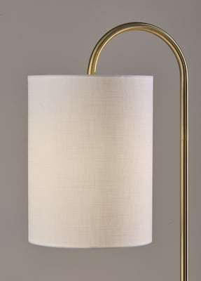 Adesso Amira 64"H Antique Brass Floor Lamp with Drum Shade (4062-21)