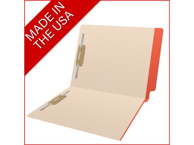 Medical Arts Press Reinforced End Tab File Folder, Straight-Cut, Letter Size, Manila/Orange, 50/Box (S-09473-ORG)