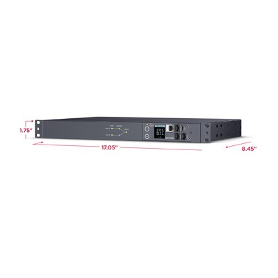 CyberPower 100-120 Switched Power Distribution Unit, 10-Outlet, 1U Rack Mount, Black (PDU44001)