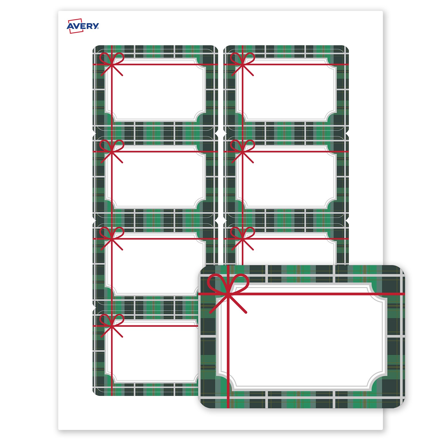 Avery Rectangle Multipurpose Labels, 2-1/3 x 3-3/8, White, 80/Pack (19479370409)