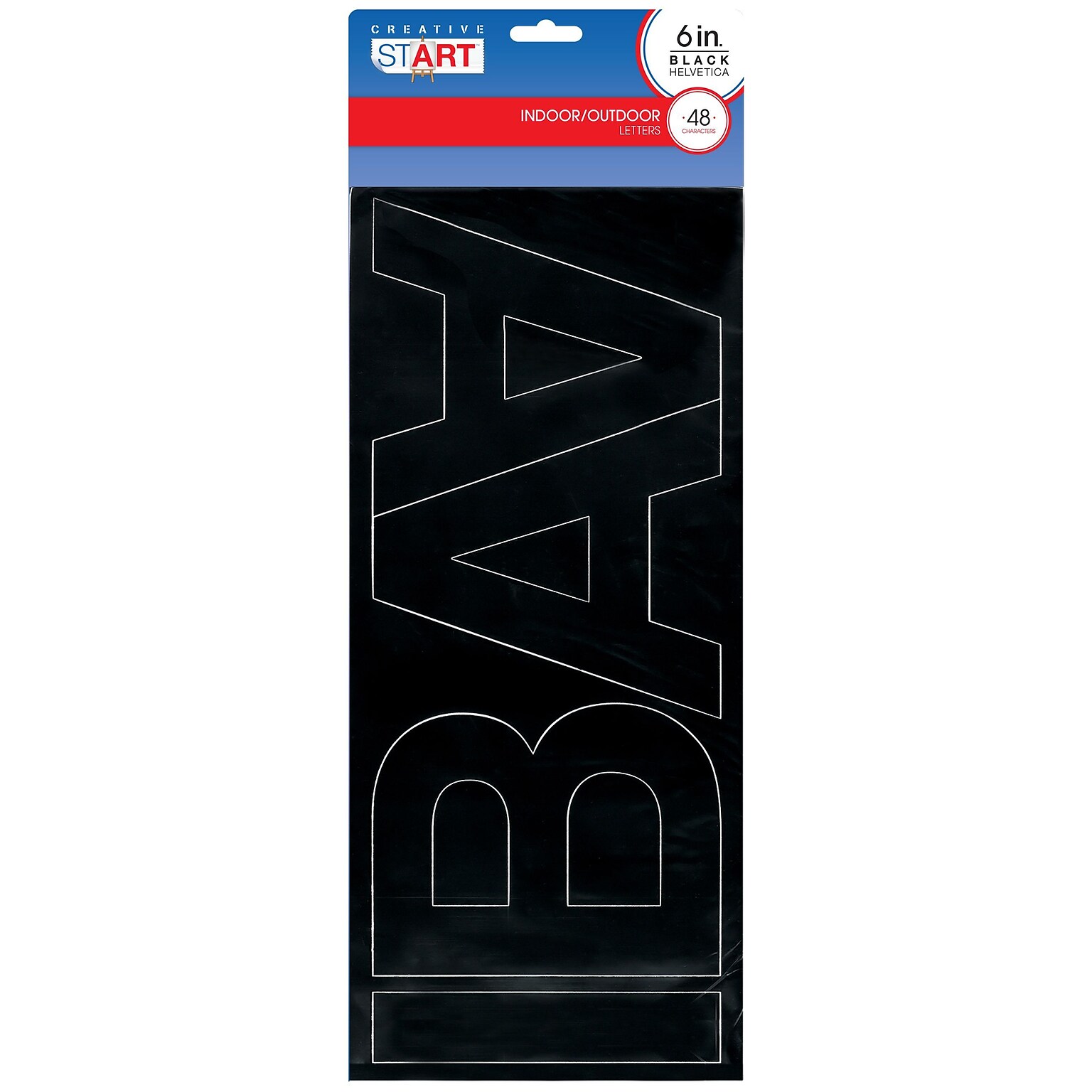 Creative Start Self-Adhesive 6H Letters Black, 96 Count, 2 Pack (098145PK2)