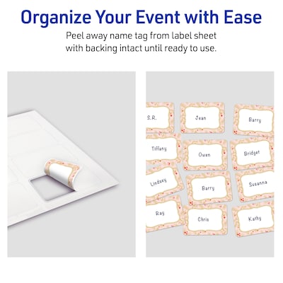 Avery Rectangle Multipurpose Labels, 2-1/3" x 3-3/8", White, 80/Pack (19479370483)