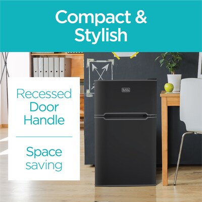Black & Decker Adjustable Temperature Control Refrigerator w/Freezer, 3.1 Cu. Ft., Black (BCRDK32B)