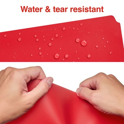 Staples File Folder, 1/3-Cut Tab, Letter Size, Plastic, Assorted Colors, 30/Box (ST62541)