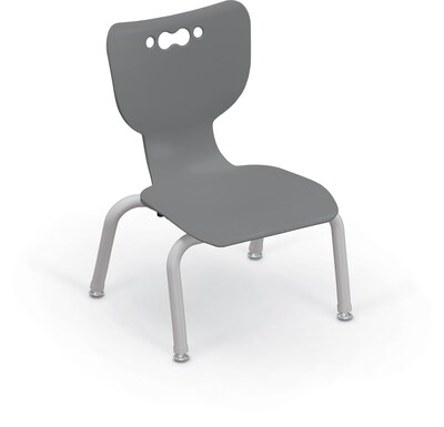 MooreCo 10 Hierarchy Student Chair with 4 Legs, Grey/Platinum Base (703673561730)