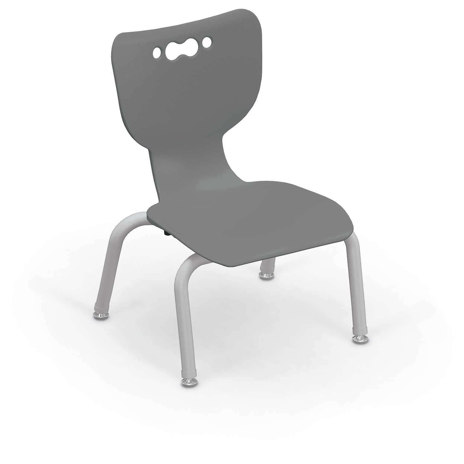 MooreCo 10 Hierarchy Student Chair with 4 Legs, Grey/Platinum Base (703673561730)