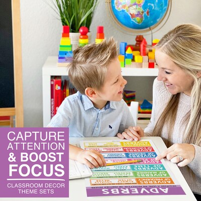Hadley Designs 11" x 17" Colorful Parts of Speech Language Arts and Grammar Laminated Posters, 12/Set (HDDX004A2JPBZ)