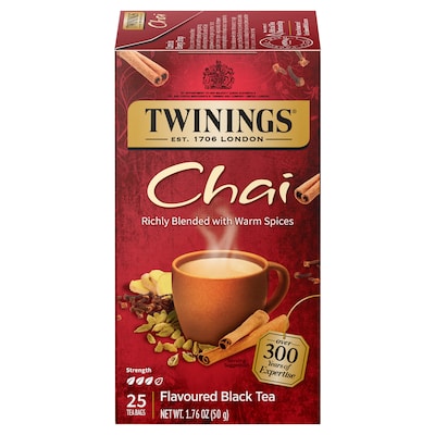 Twinings Chai Tea Bags, 25/Box (TNA51730)