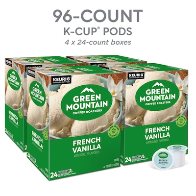 Green Mountain French Vanilla Coffee Keurig® K-Cup® Pods, Light Roast, 96/Carton (6732)