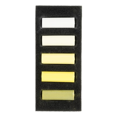 Rembrandt Soft Pastels Micro Sets, Cool Yellows, 5/Set (RBX31820500)