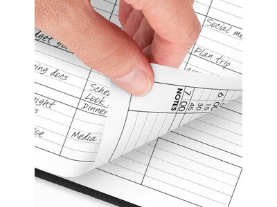 2025 AT-A-GLANCE 8" x 11" Calendar Year/Daily Appointment Book, Faux Leather Cover, Black (70-822-05-25)