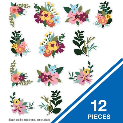 Carson Dellosa Education Grow Together Jumbo Flowers and Greenery Cut-Outs, 12/Pack, 3 Packs/Bundle