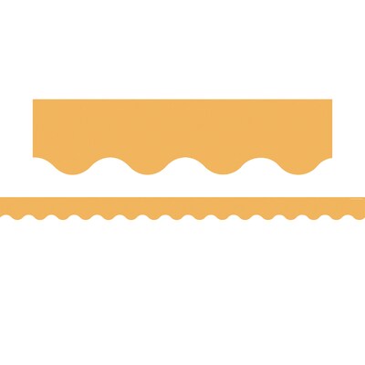 Teacher Created Resources Border Trim, 2.19 x 2.92, Golden Sun Scalloped, 12/Pack, 6 Packs/Bundle (TCR9243-6)