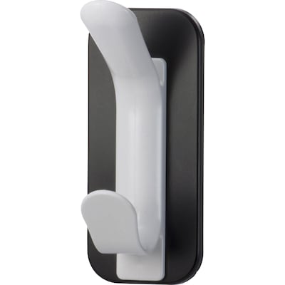 Lorell Magnetic Plastic Double Coat Hook, White (LLR02872)