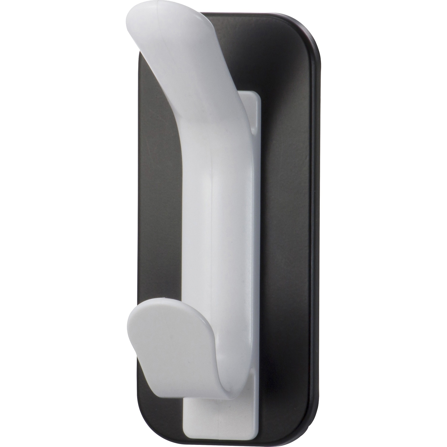 Lorell Magnetic Plastic Double Coat Hook, White (LLR02872)
