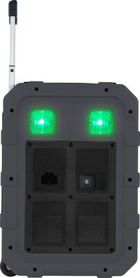 Gemini Sound Rechargeable Weather-Resistant Trolley Speaker, Gray (MPA-2400-GRY)