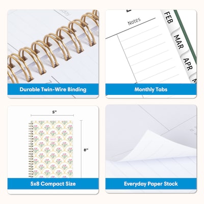 2027 Blue Sky 5" x 8" Weekly & Monthly Planner, Kessie (164266)