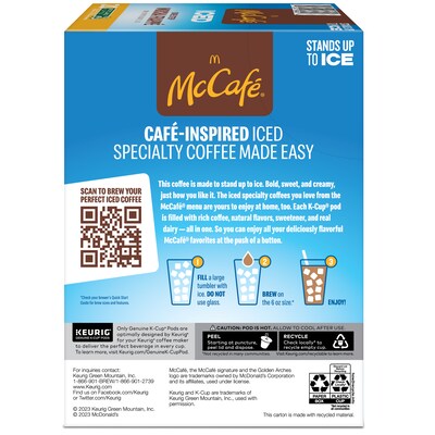 McCafe Mocha Frappe Iced Coffee Keurig® K-Cup® Pods, Medium Roast, 20/Box (5000372394)