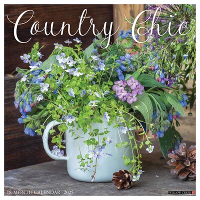 2025 Willow Creek Country Chic 12 x 12 Monthly Wall Calendar (42588)
