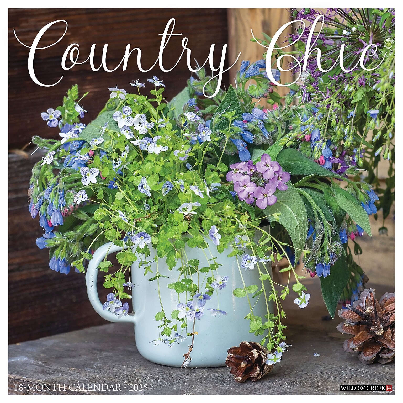 2025 Willow Creek Country Chic 12 x 12 Monthly Wall Calendar (42588)