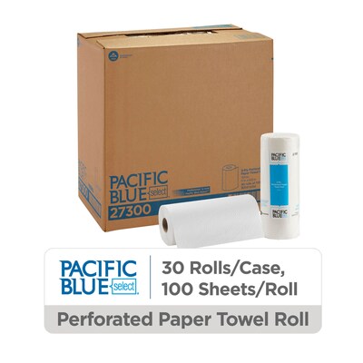 Pacific Blue Select Paper Towels, 2-ply, 100 Sheets/Roll, 30 Rolls/Pack (27300)