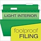 Pendaflex Reinforced Hanging File Folders, 1/5 Tab, Letter Size, Bright Green, 25/Box (PFX 4152 1/5 BGR)