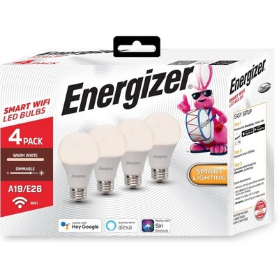 Energizer Smart Wi-Fi Warm White LED Light Bulb - (4 Pack)