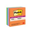 Post-it® Super Sticky Notes, 4 x 4, Energy Boost Collection, Lined, 90 Sheets/Pad, 4 Pads/Pack (67