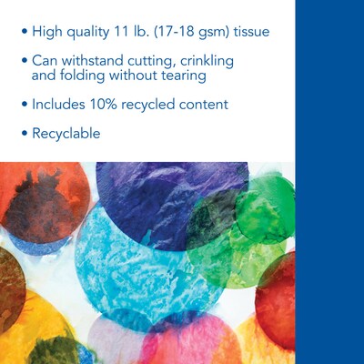 Spectra Deluxe Bleeding Art Tissue, 20" x 30", Canary, 24 Sheets/Pack (P0059022)