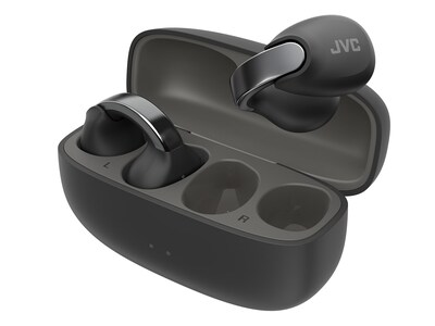JVC Nearphones Wireless Open-Ear Earbuds, Bluetooth, Black (HANP1TB)