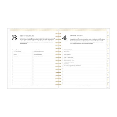 2026 Blue Sky Rugby Stripe Navy Frosted 8" x 10" Daily & Monthly Personal Planner (142098-26)