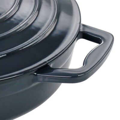 MegaChef Cast Iron 2 Quart Dutch Oven, Dark Blue (936119981M)