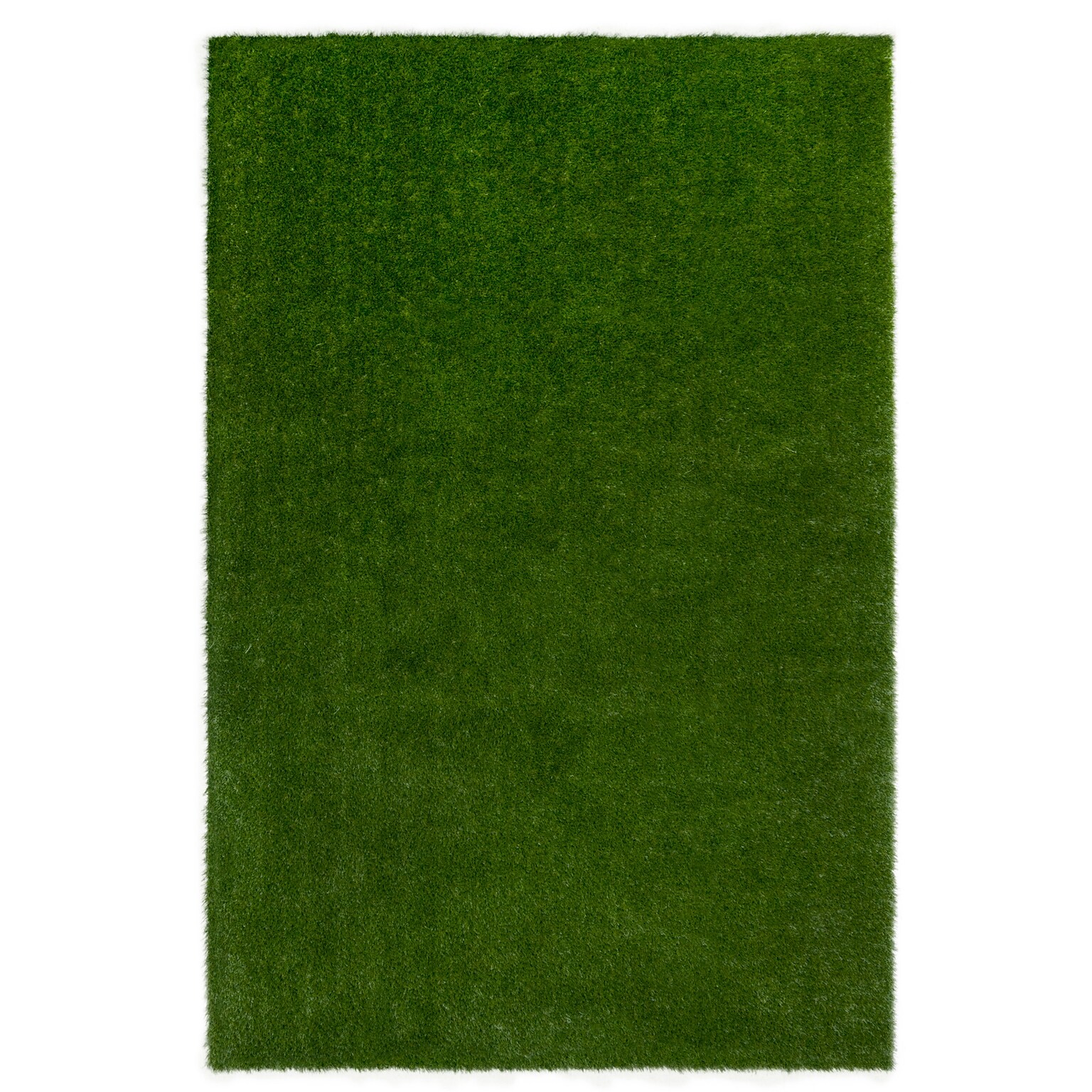 Joy Carpets GreenSpace Polyethylene 4 x 6 Machine Tufted Rug, Green (624N)