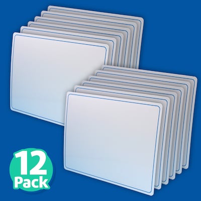 Flipside Double Sided Magnetic Dry-Erase Mobile Whiteboard, 9" x 12", 12/Pack (FLP20077)