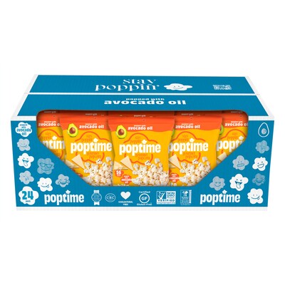 Poptime Avo White Cheddar Popcorn, 1 oz., 24/Pack (220-02885)