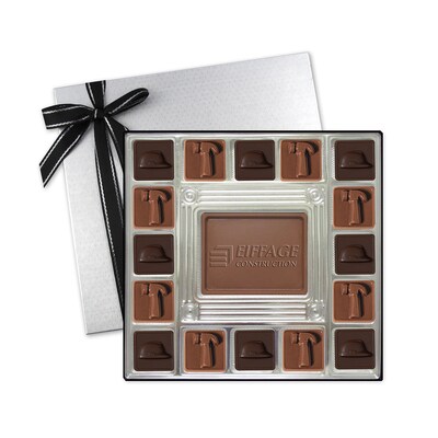 Single Custom Chocolate Squares Gift Box  13-1/2 oz.