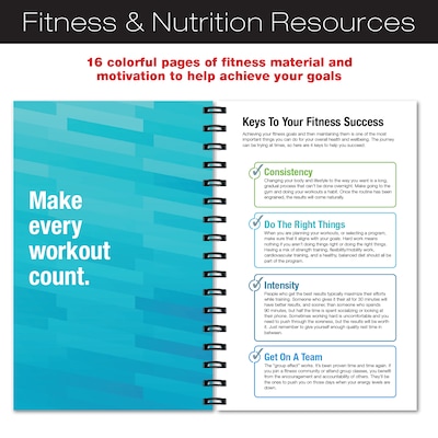Excello Brands 6" x 8" Health & Wellness Planner, Paperboard Cover, Purple (GPP0078Q)